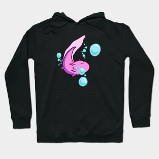 cute axolotl just relaxing Hoodie